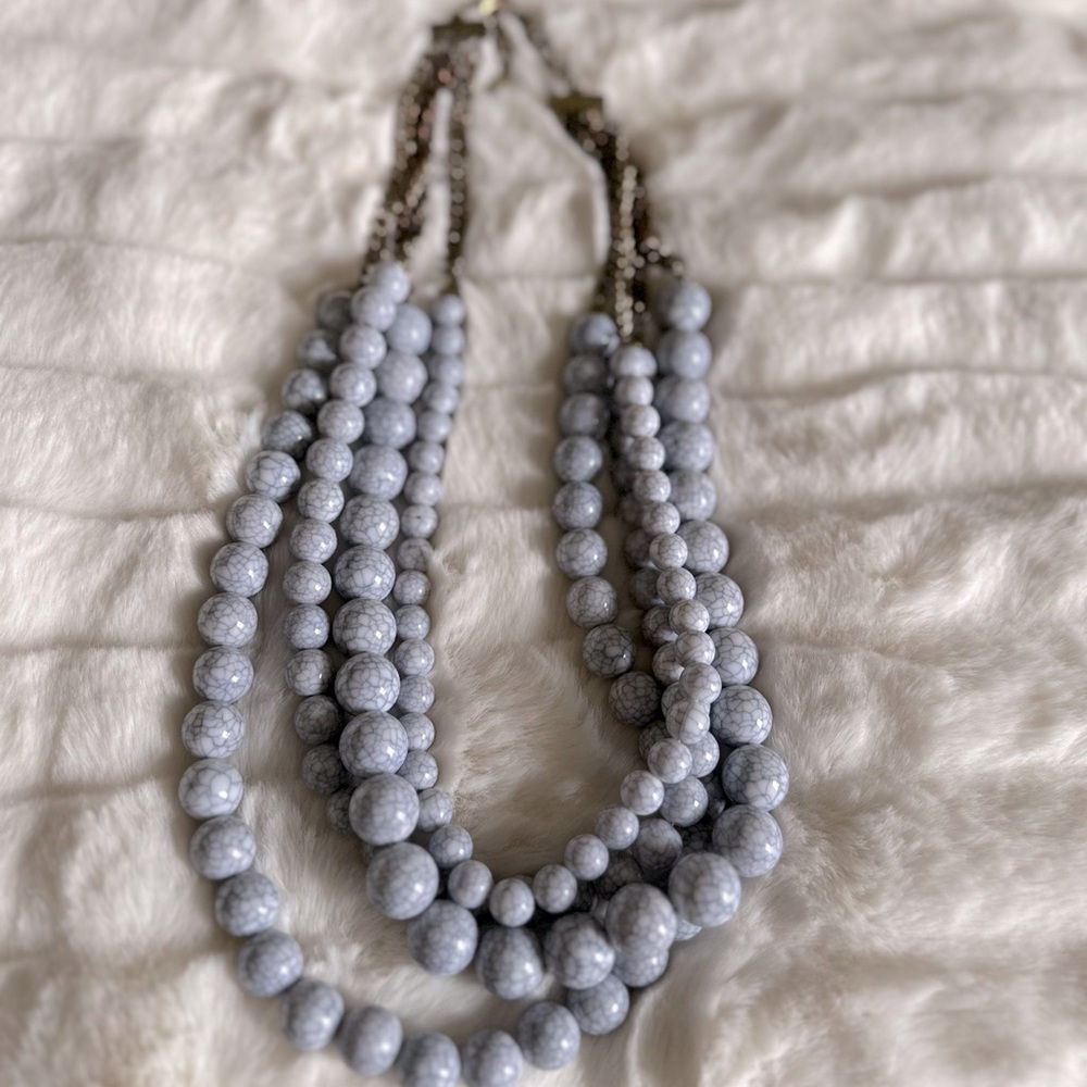 SUGARFIX by BaubleBar light blue beaded necklace